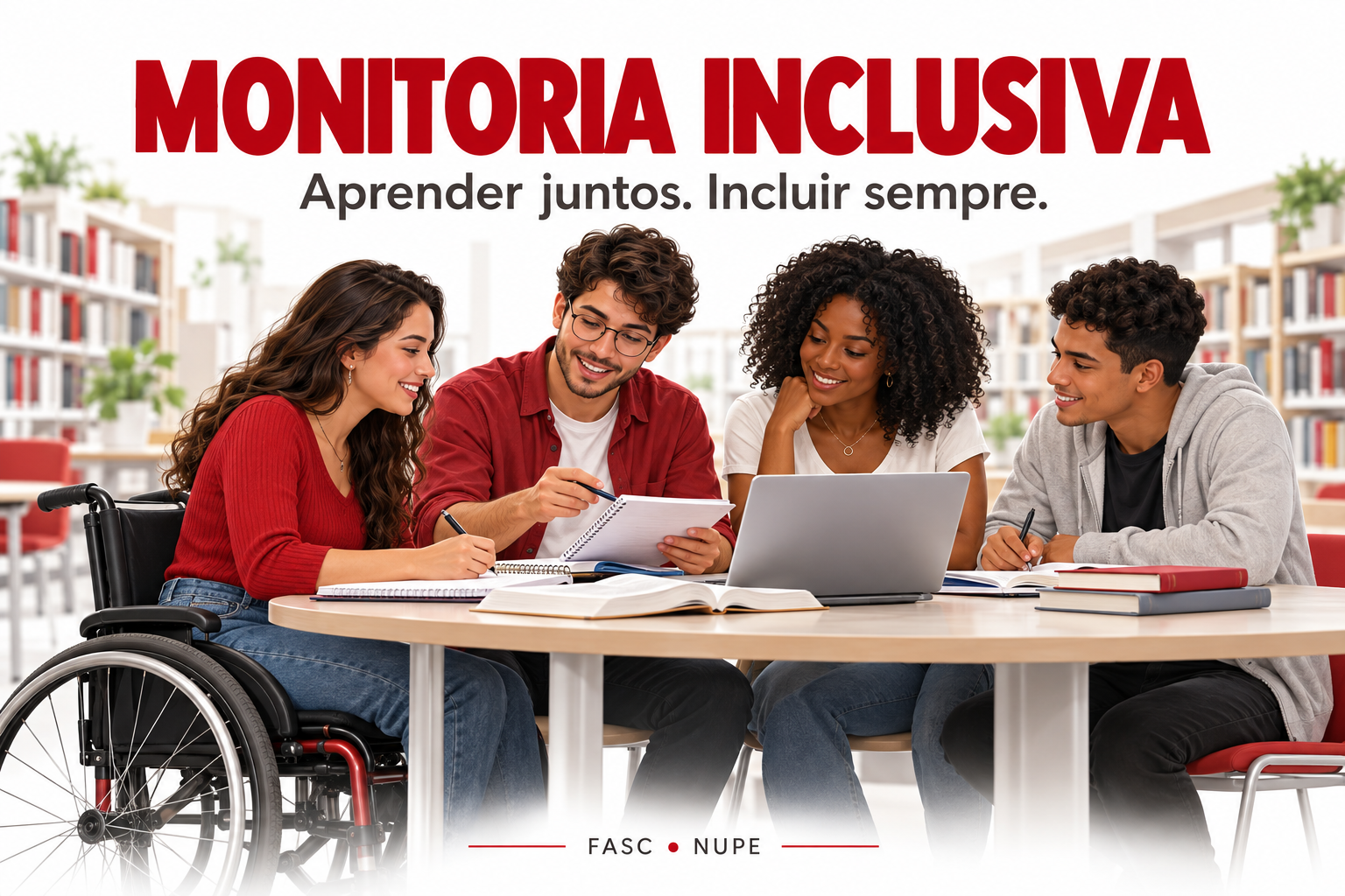 FASC abre inscrições para seleção de monitores inclusivos com bolsa de R$ 400
